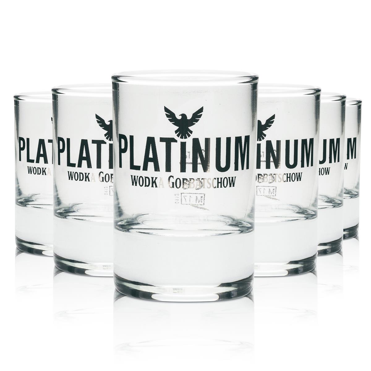 12x Gorbatschow Vodka Shot Glass Platinum 2cl