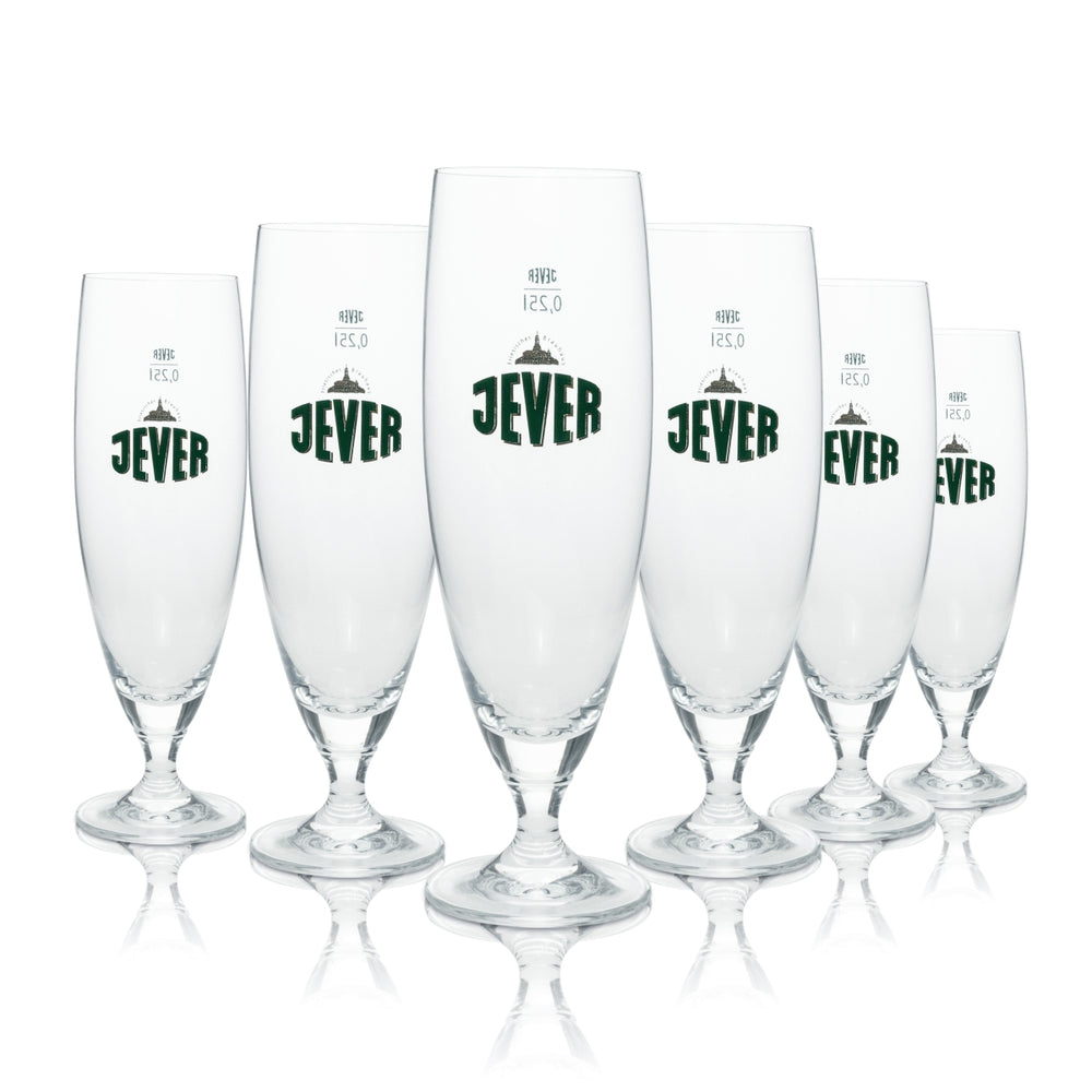 12x Jever beer glass trophy 0.25l