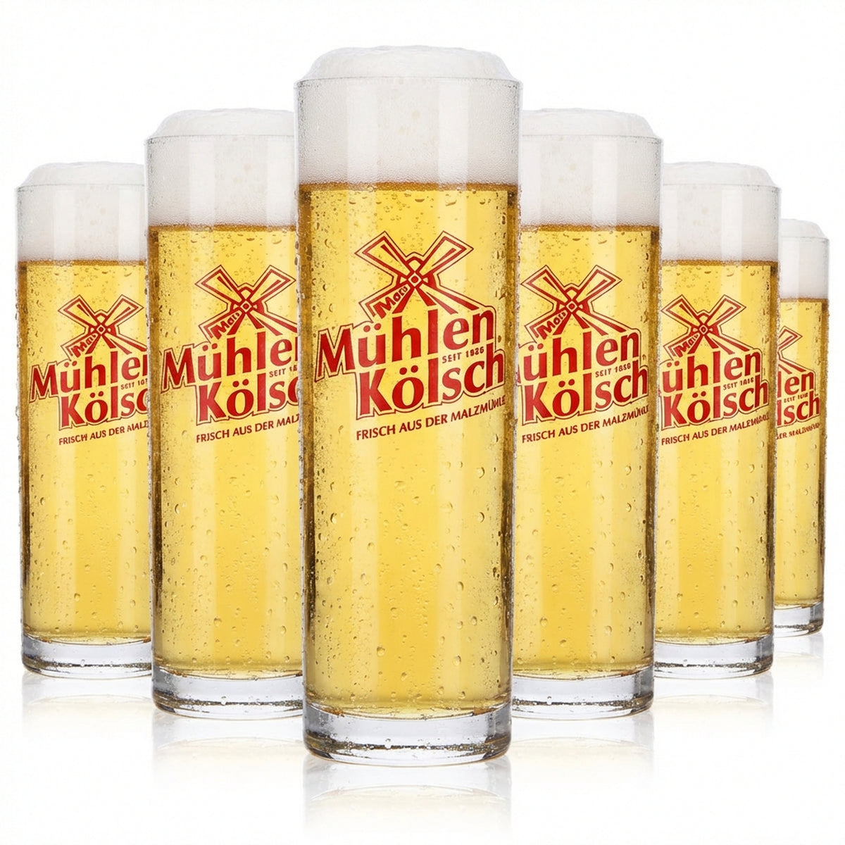 12x Mühlen Kölsch beer glasses, 0.25 l, Sahm