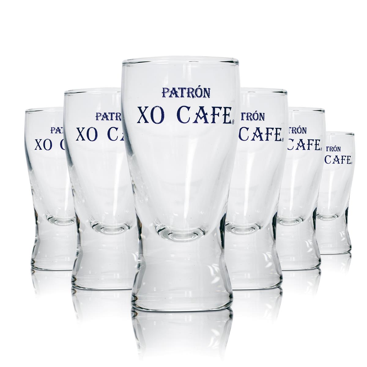 12x Patron Tequila Shot Glasses XO Cafe