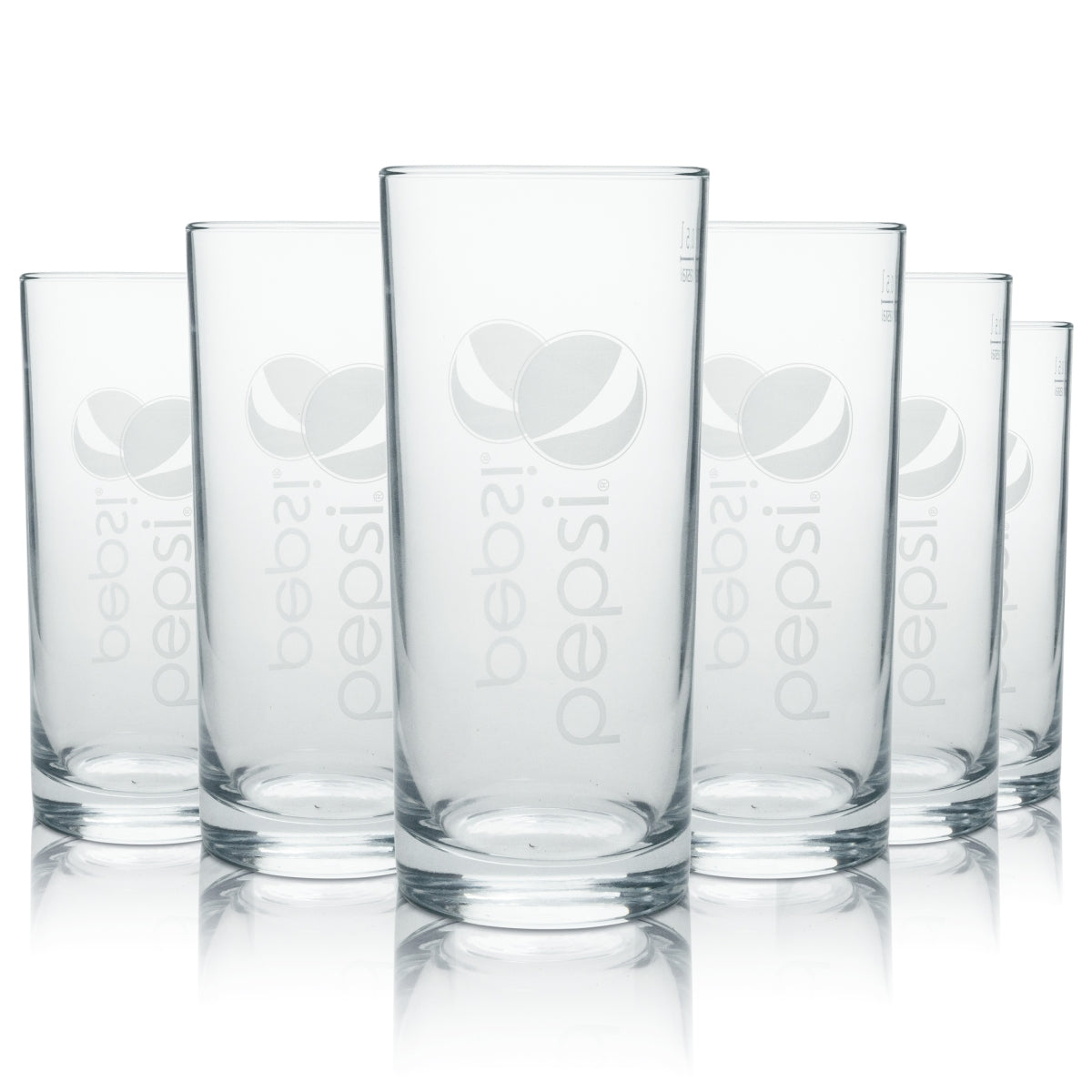 12x Pepsi soft drink glass long drink 500ml