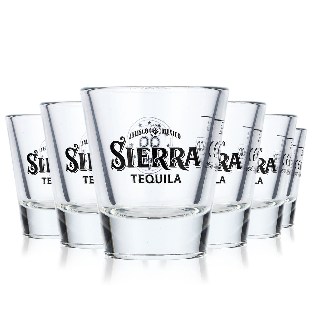 12x Sierra Tequila Tequila Shot Glass 2cl Special Edition "Bar 99 Cent" Vicrila