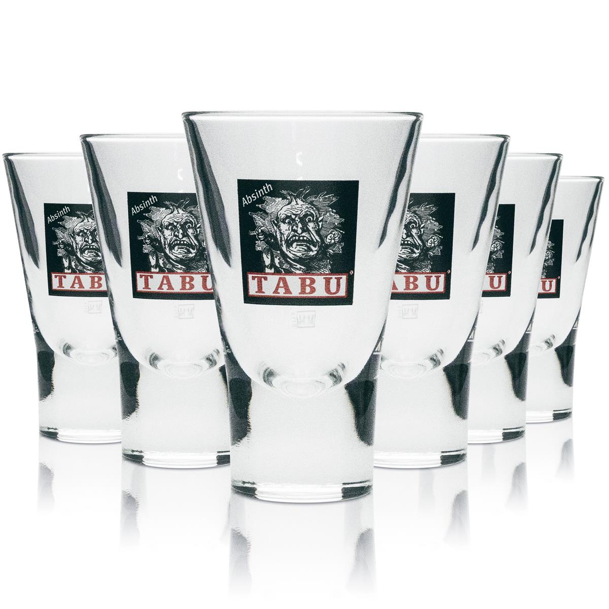 12x Taboo Absinthe Glass Tumbler V Shape