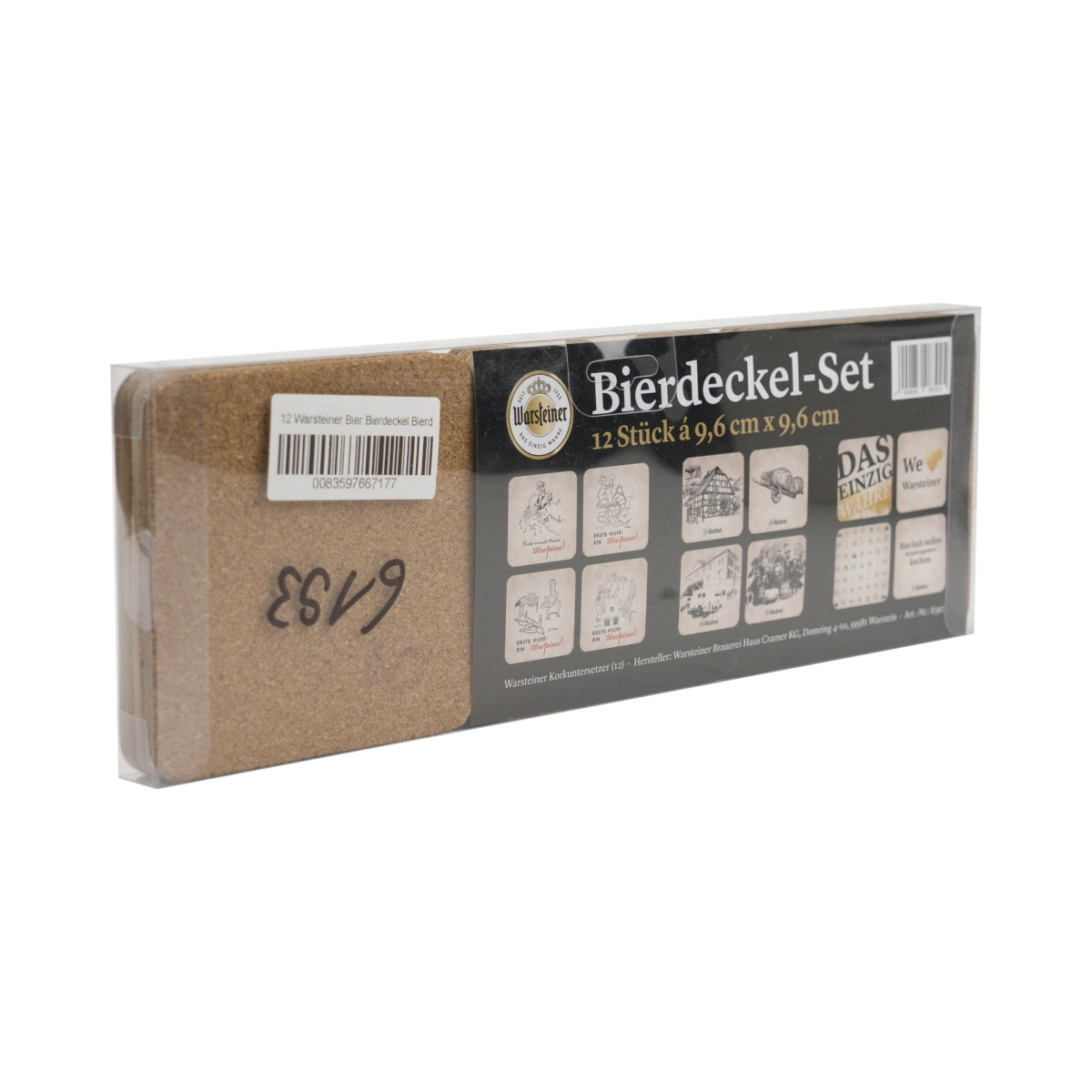 12x Warsteiner beer coasters Beer mats Cork High-quality glasses Beer mats – View 2
