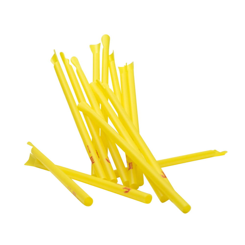 14x Pitu Schnapps Straw Bar Accessories Bar Straws Yellow Plastic