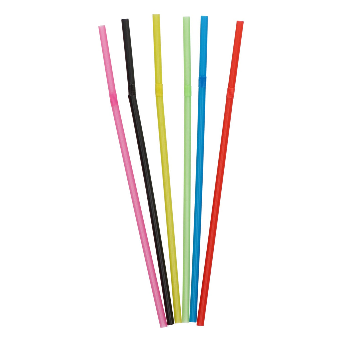 150 Colorful Straws 0.5 x 21 cm Bendable Plastic Party Cocktails – View 2