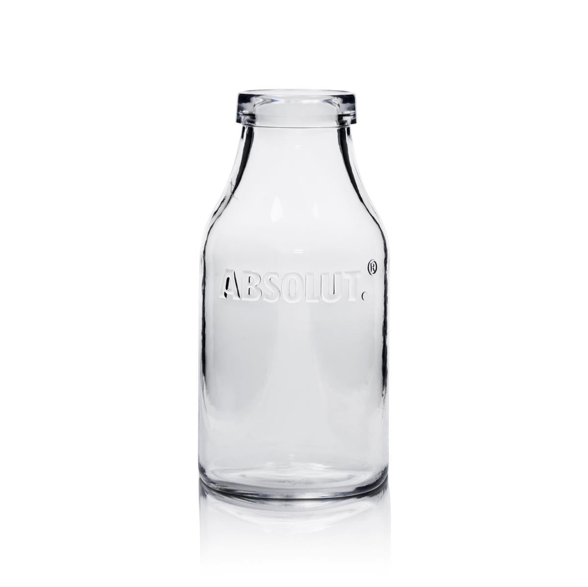 6x Absolut Vodka glass milk bottle plastic small – View 2