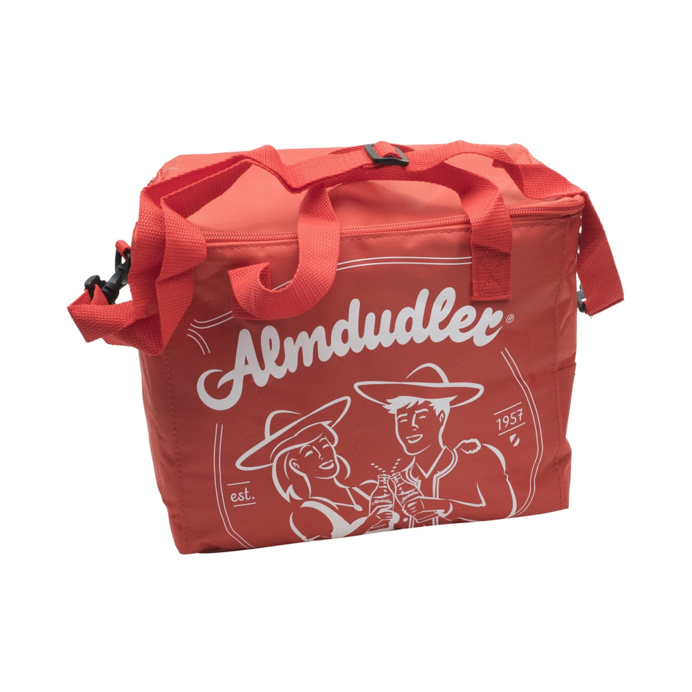 1x Almdudler soft drinks cooler bag, red