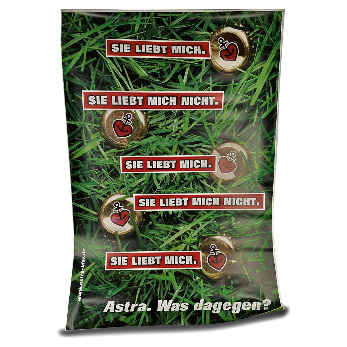 1x Astra beer advertising sign CLP poster She loves me