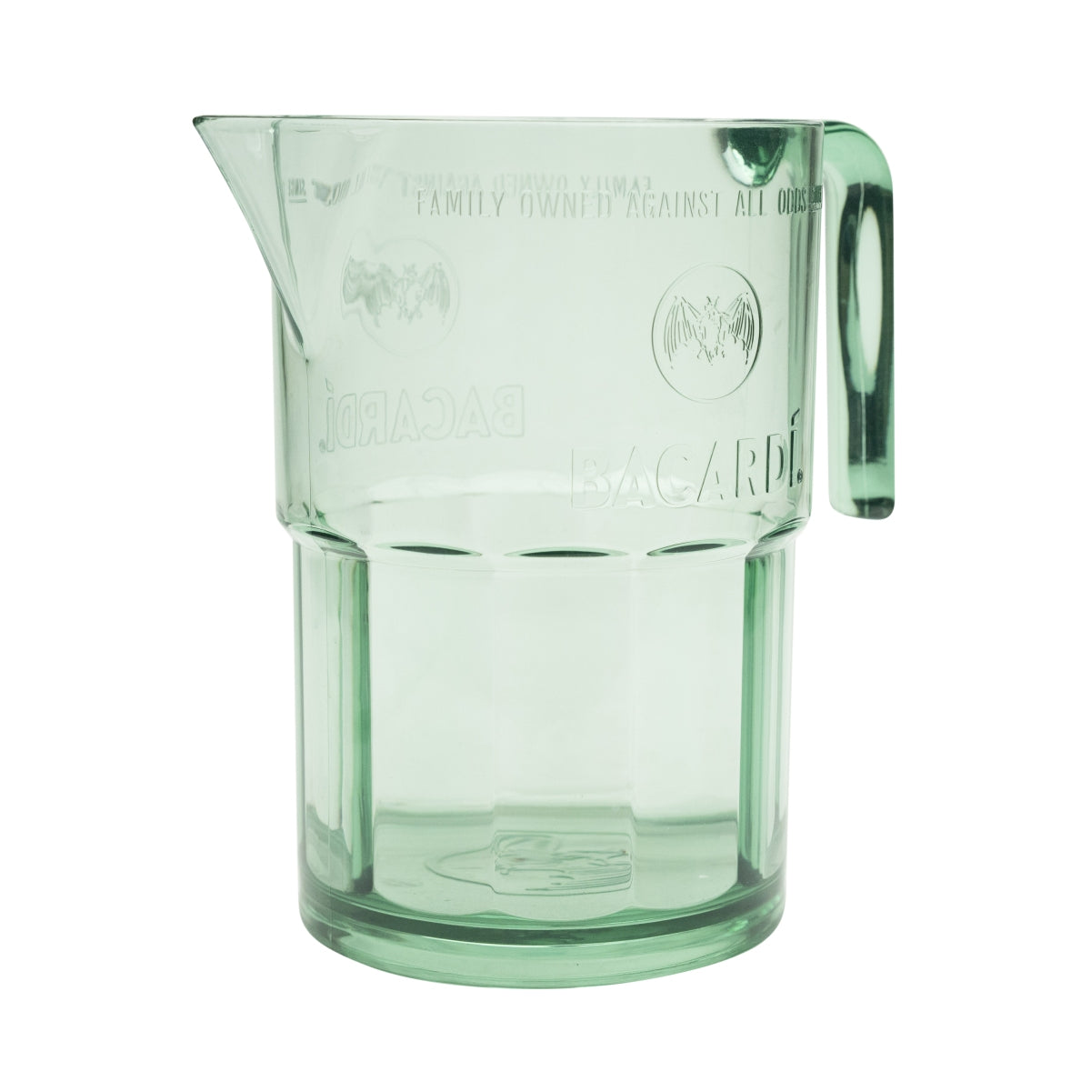 1x Bacardi Rum Glass Plastic Carafe with Handle