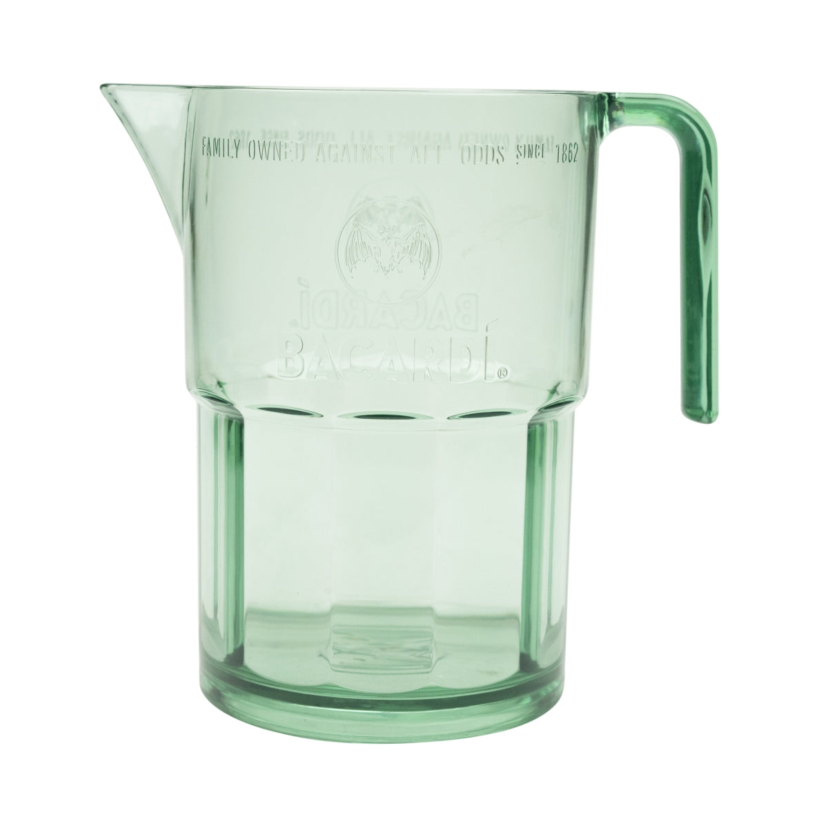 1x Bacardi Rum Glass Plastic Carafe with Handle – View 2