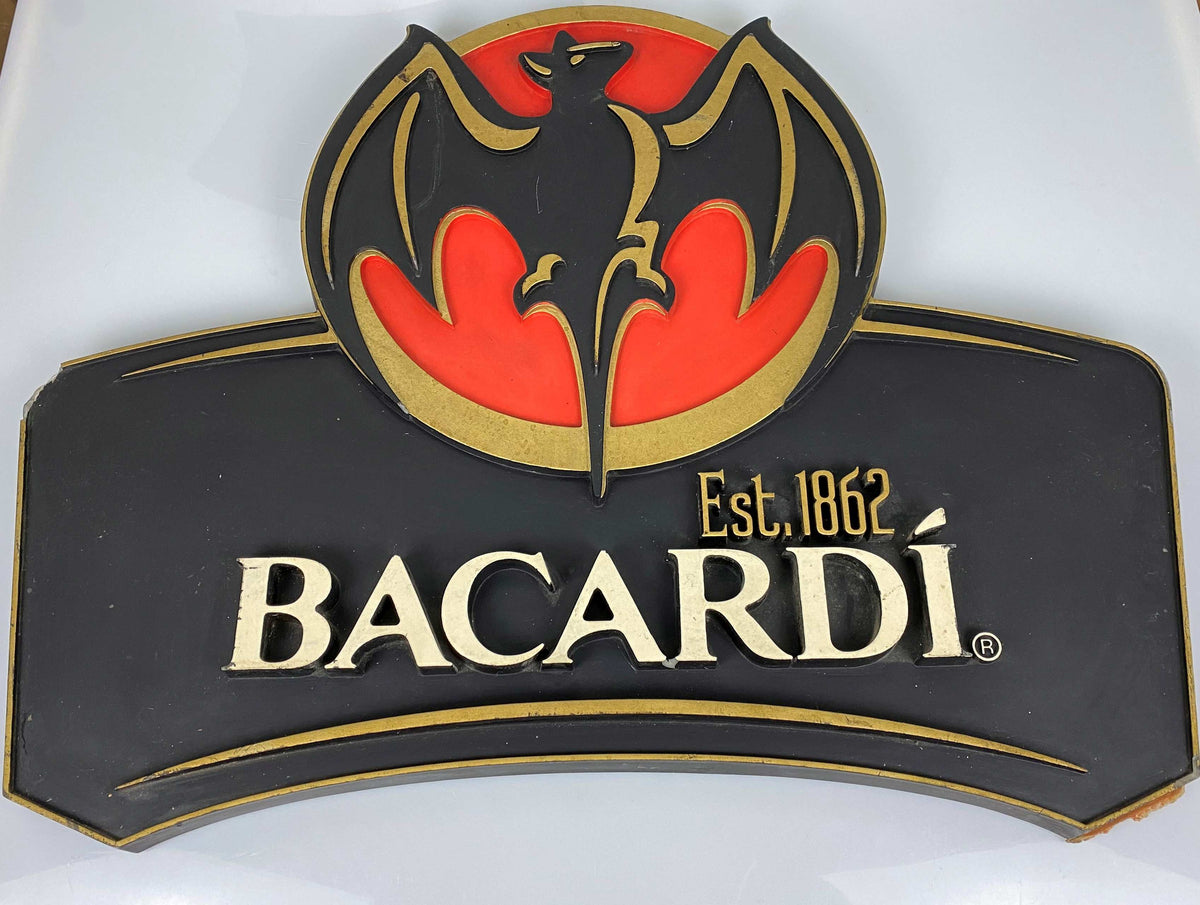 1x Bacardi Rum advertising sign with logo