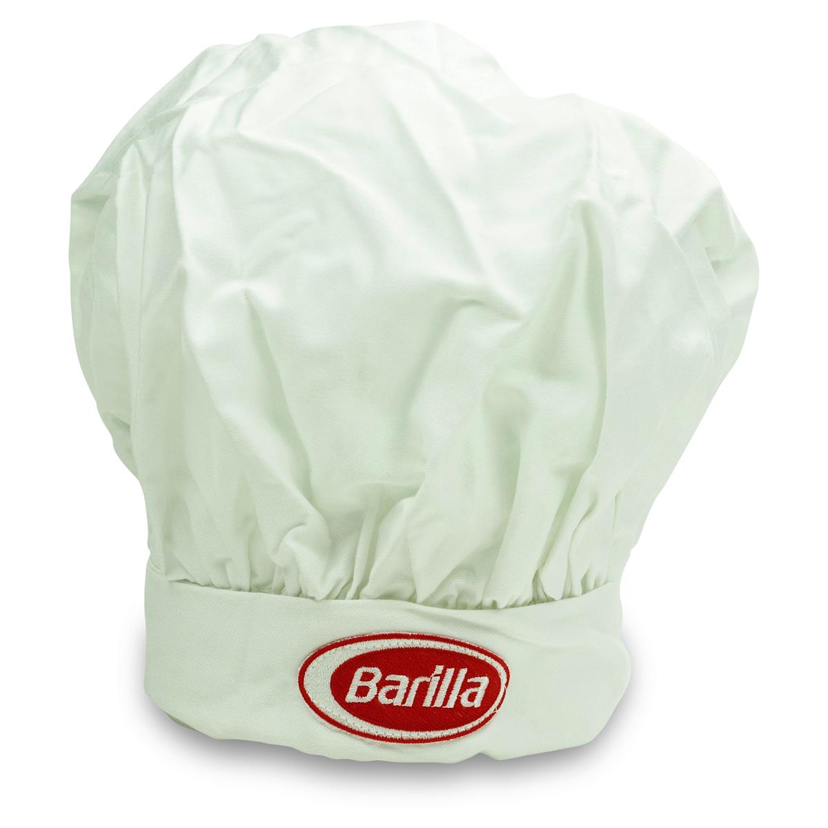 1x Barilla pasta chef's hat, white, adjustable