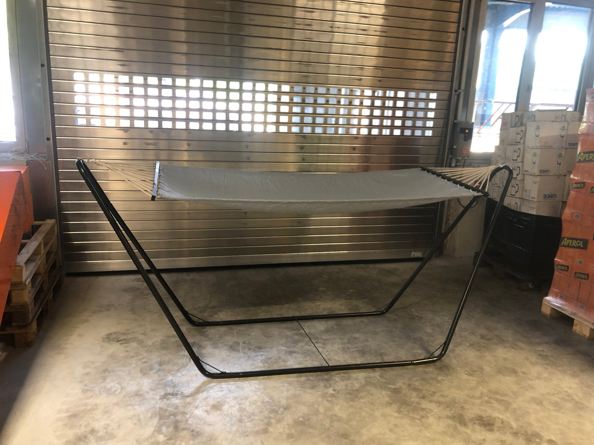 1x Becks Beer Hammock, gray with frame