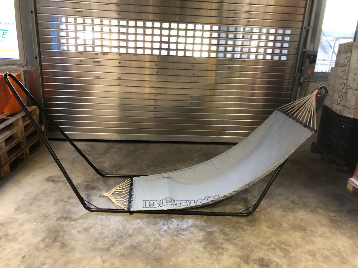 1x Becks Beer Hammock, gray with frame – View 4