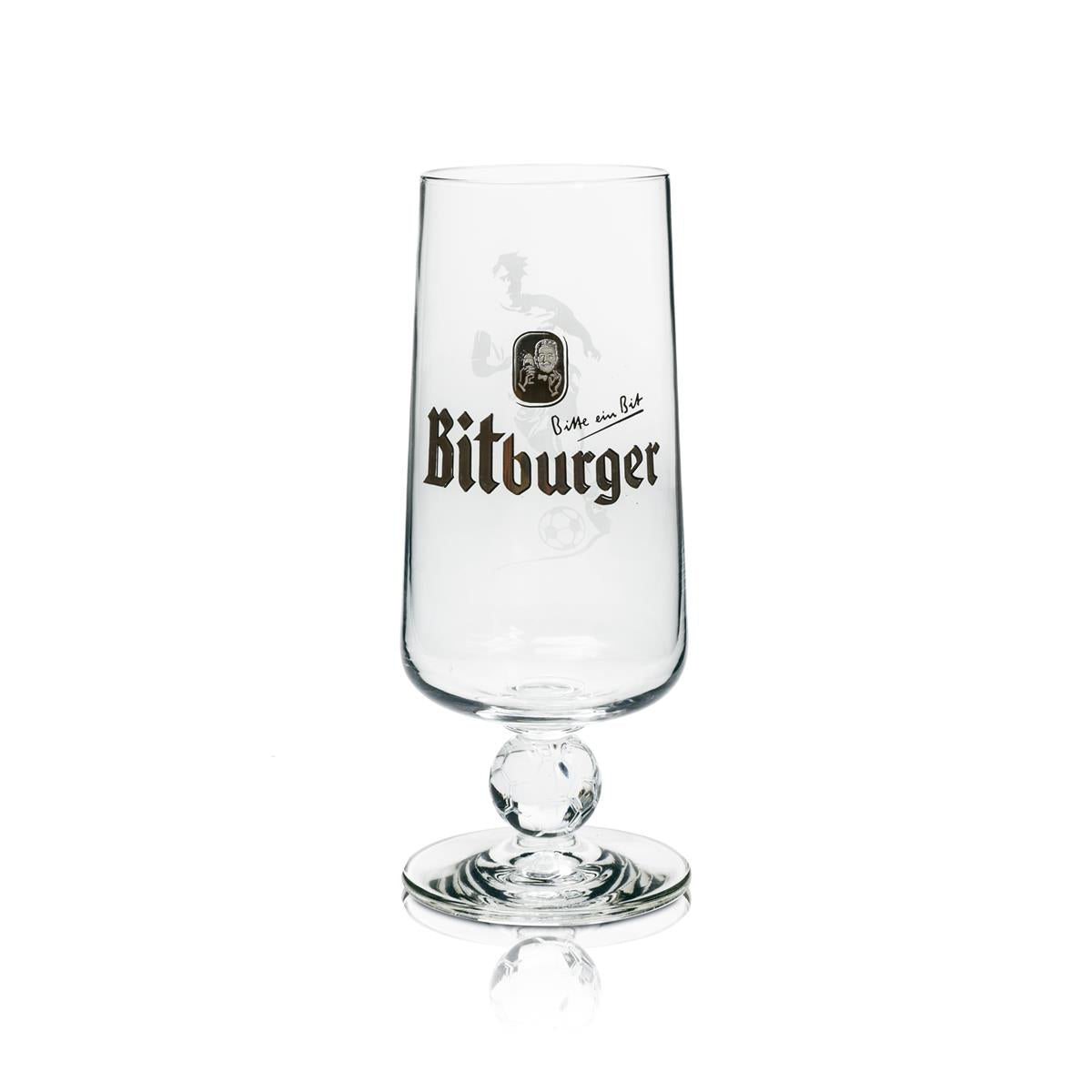 1x Bitburger Beer Glass 0.25l Soccer Edition Individually Packaged