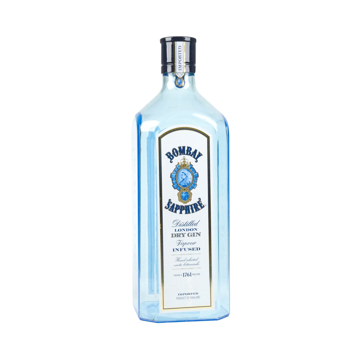 1x Bombay Sapphire Gin display bottle, 6 l, blue plastic