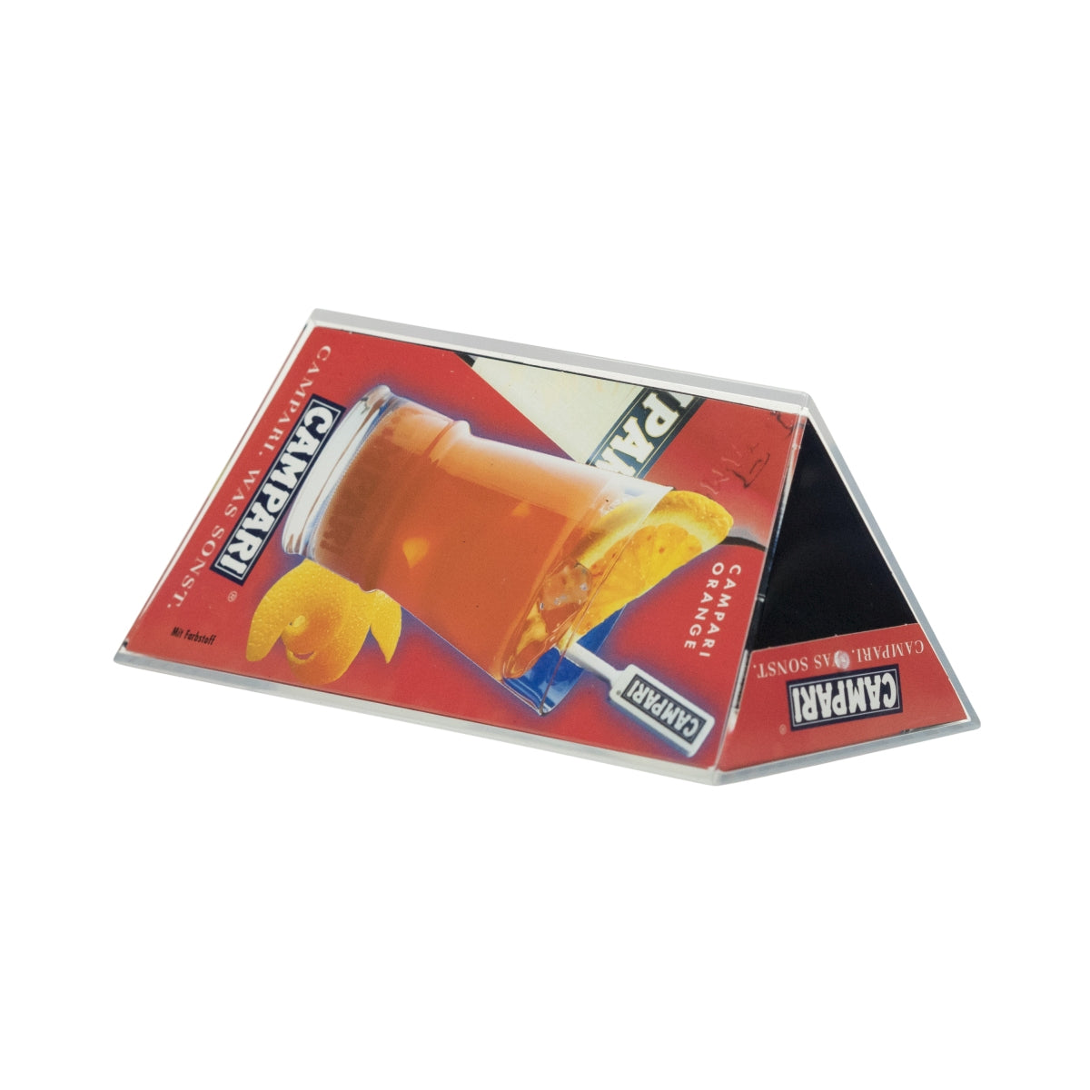 1x Campari liqueur table display, triangular