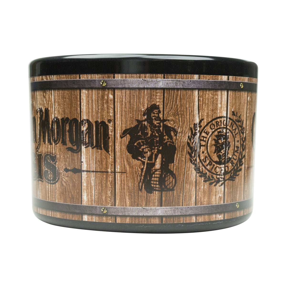 1x Captain Morgan Rum Cooler Ice Box Black/Wooden Barrel Look – View 2