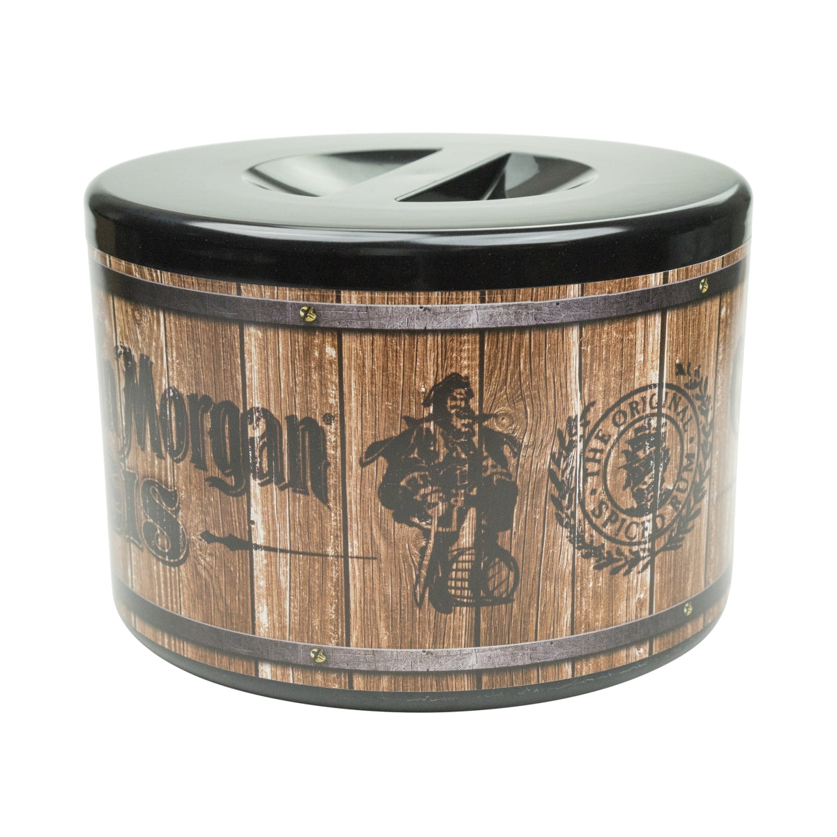 1x Captain Morgan Rum Cooler Ice Box Black/Wooden Barrel Look – View 3