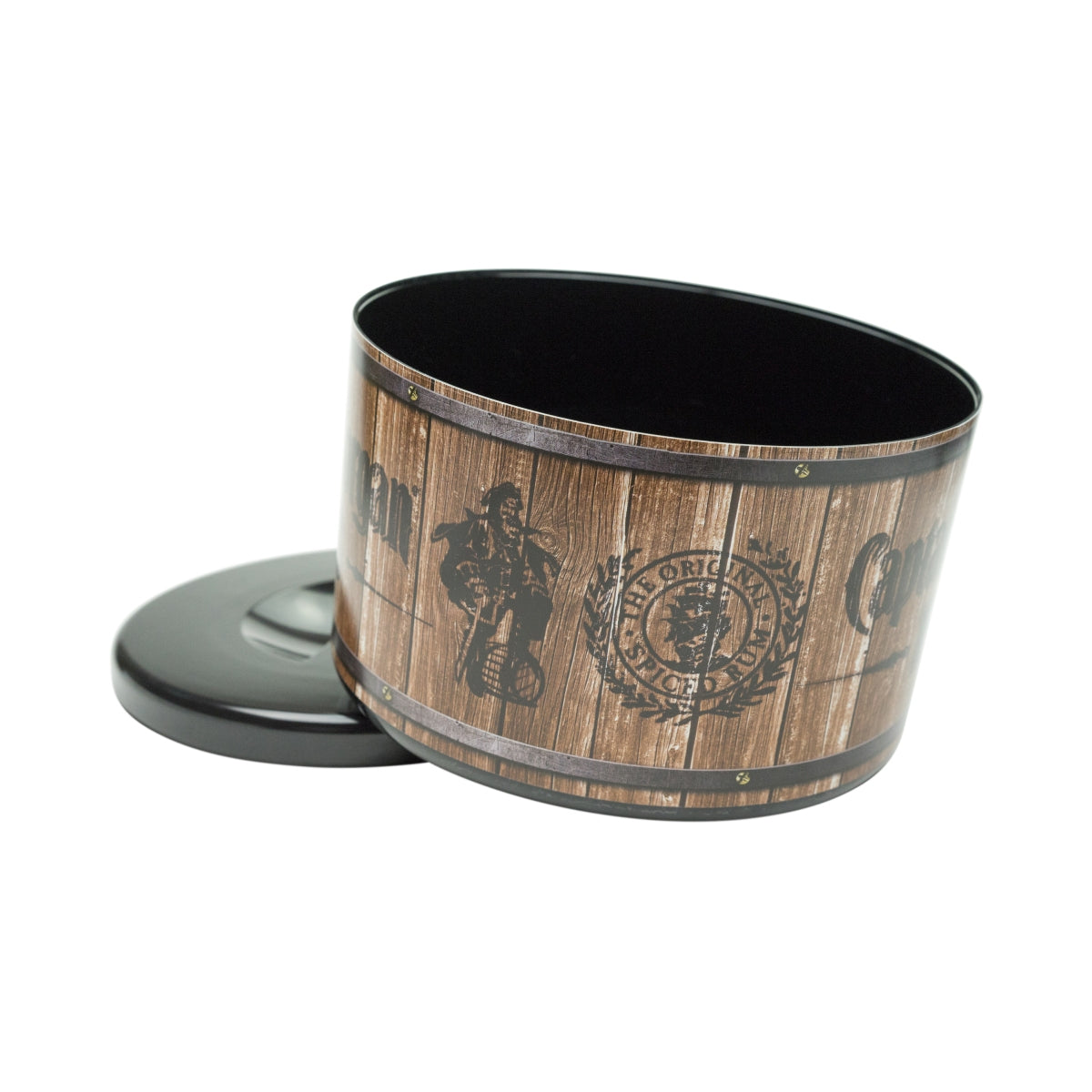 1x Captain Morgan Rum Cooler Ice Box Black/Wooden Barrel Look – View 4