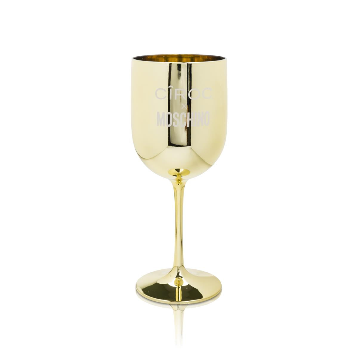 1x Ciroc Vodka Glass Gold Chalice Plastic x Moschino – View 2