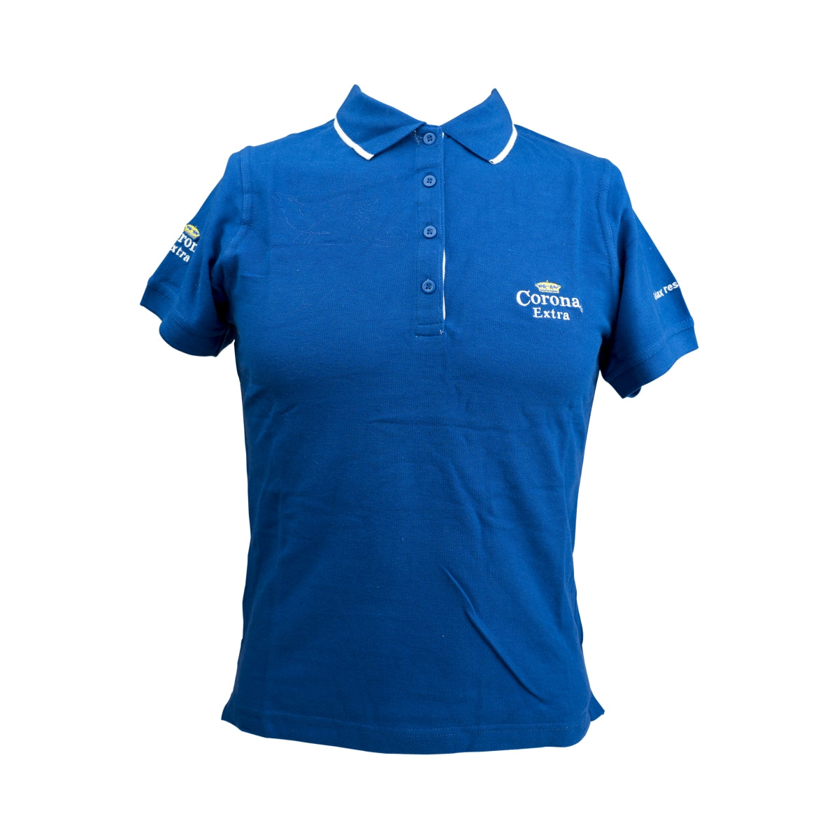 1x Corona Beer Polo Shirt Women's Blue Size S
