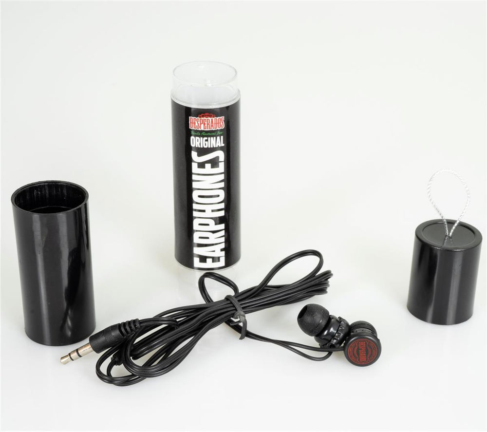 1x Desperados beer headphones, black, in roll