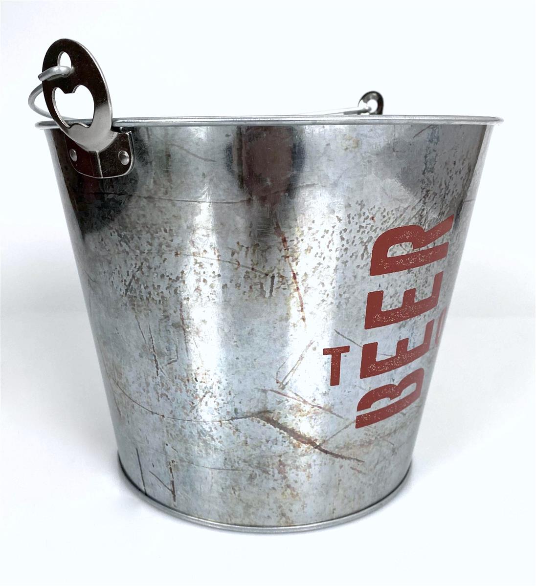 1x Desperados beer cooler metal bucket new logo red/silver – View 3