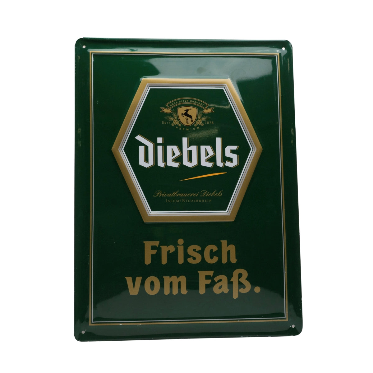 1x Diebels Beer Tin Sign Fresh from the Barrel.