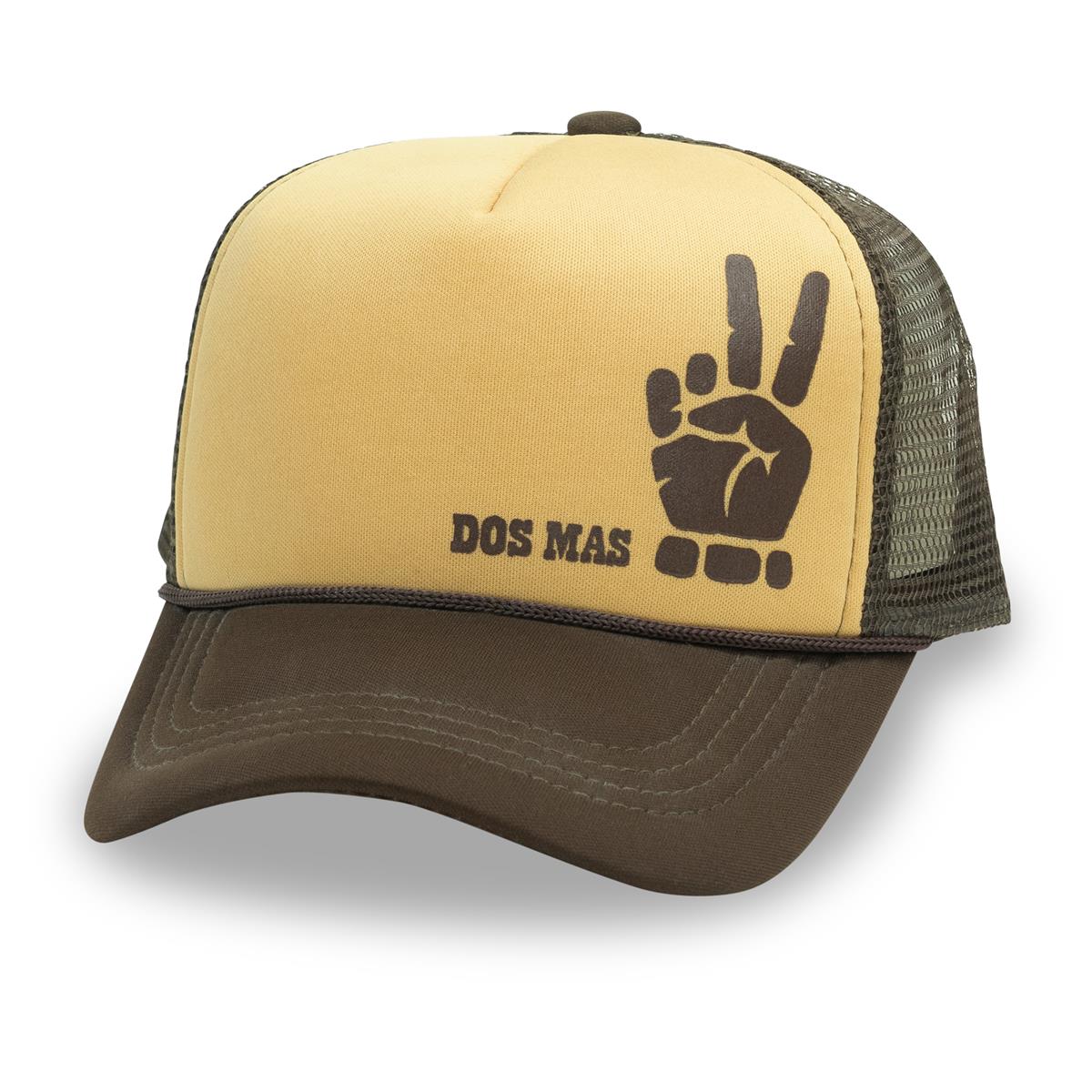 1x Dos Mas liqueur cap with visor and grille, brown
