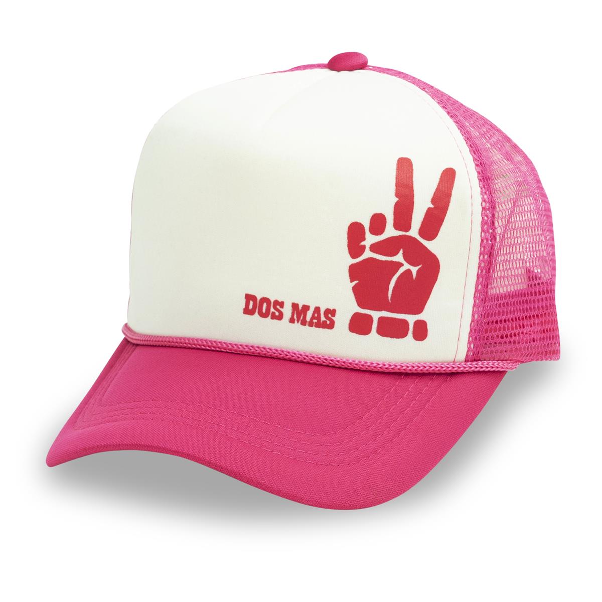 1x Dos Mas liqueur cap with visor and mesh, pink