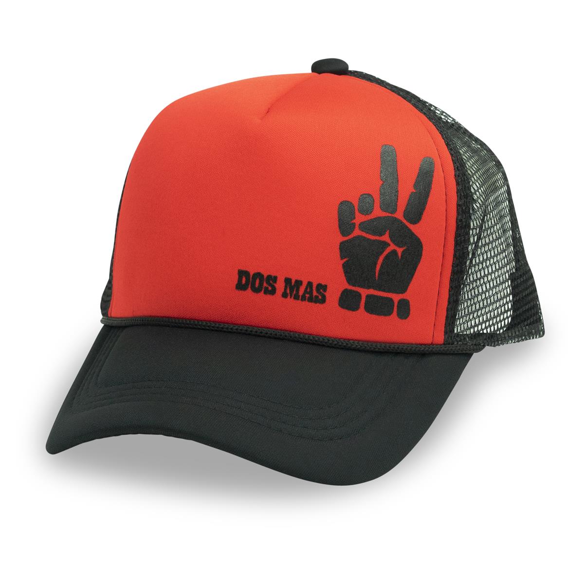 1x Dos Mas liqueur cap with visor and grille, red