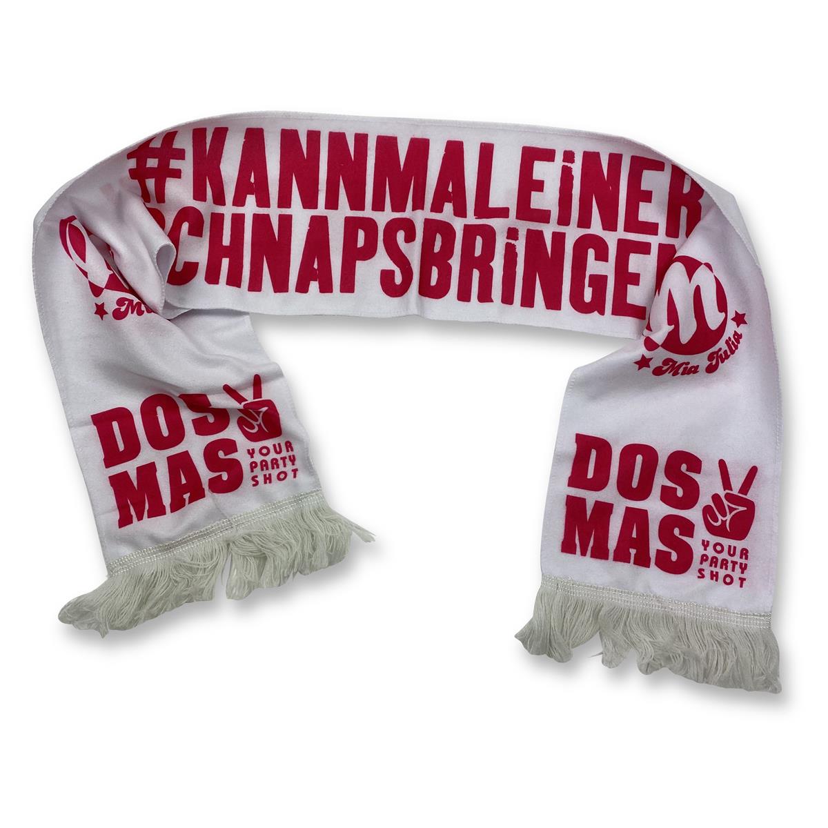 1x Dos Mas liqueur scarf, white and pink – View 2