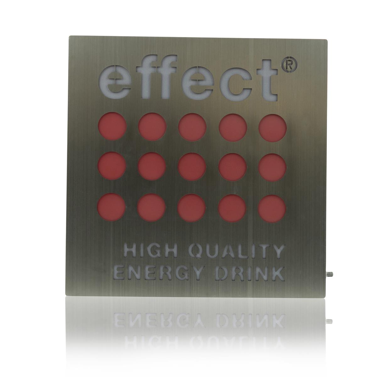 1x Effect Energy Neon Sign, Square, Silver/Red, 30 x 30 – View 2
