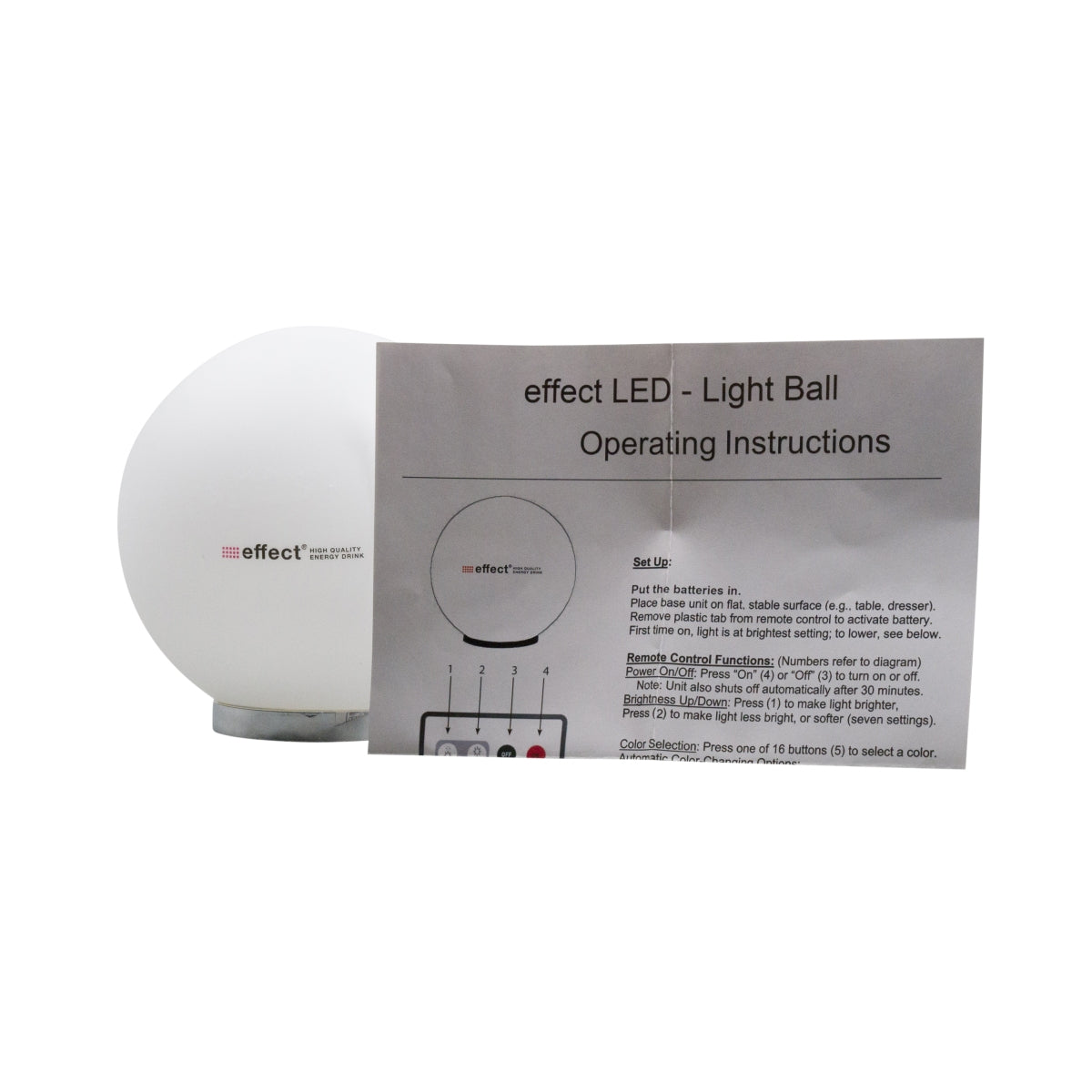 1x Effect Energy Illuminated Sign Light Ball LED 15cm – View 3