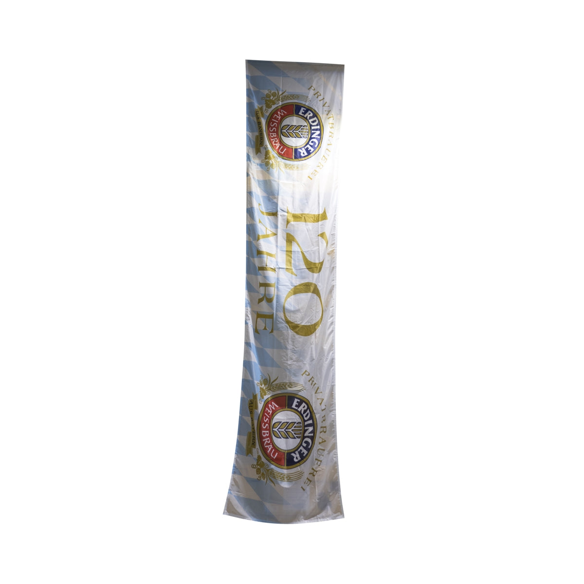 1x Erdinger beer flag, 120 years, light blue