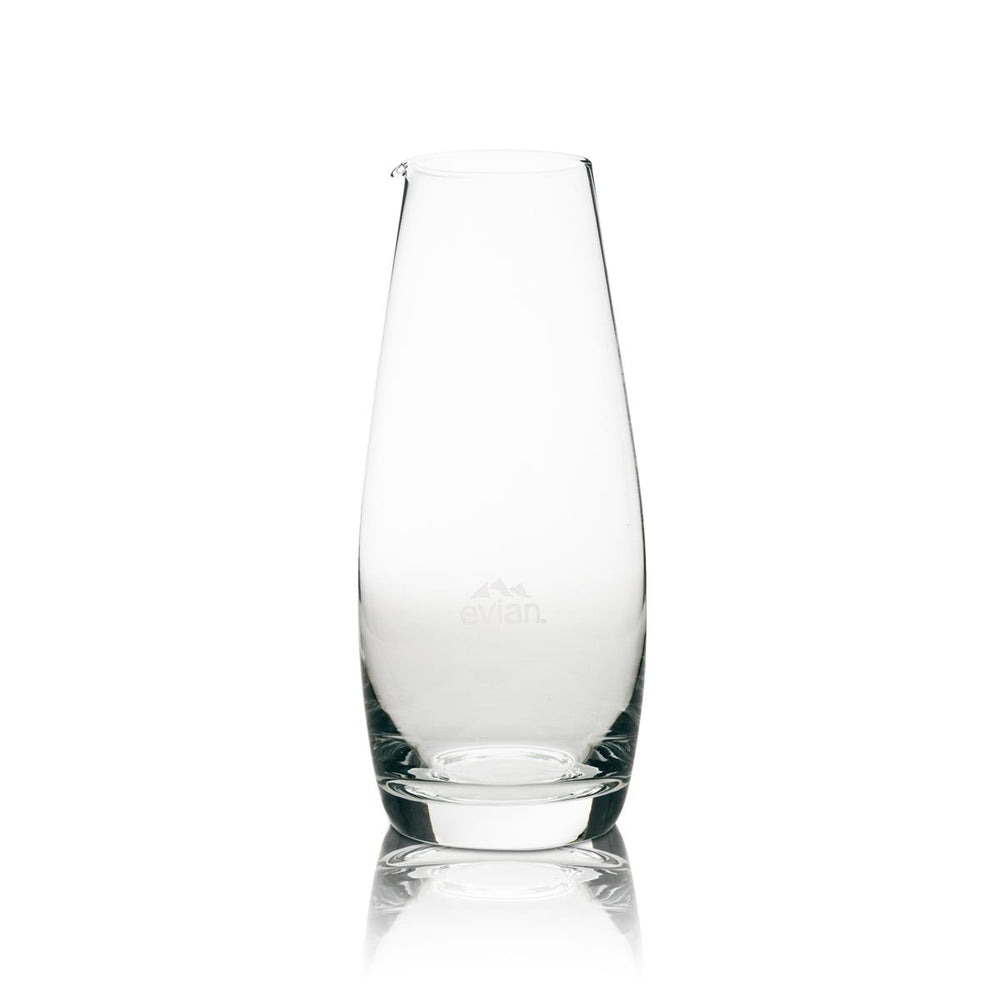 1x Evian water carafe, 1 liter, glass