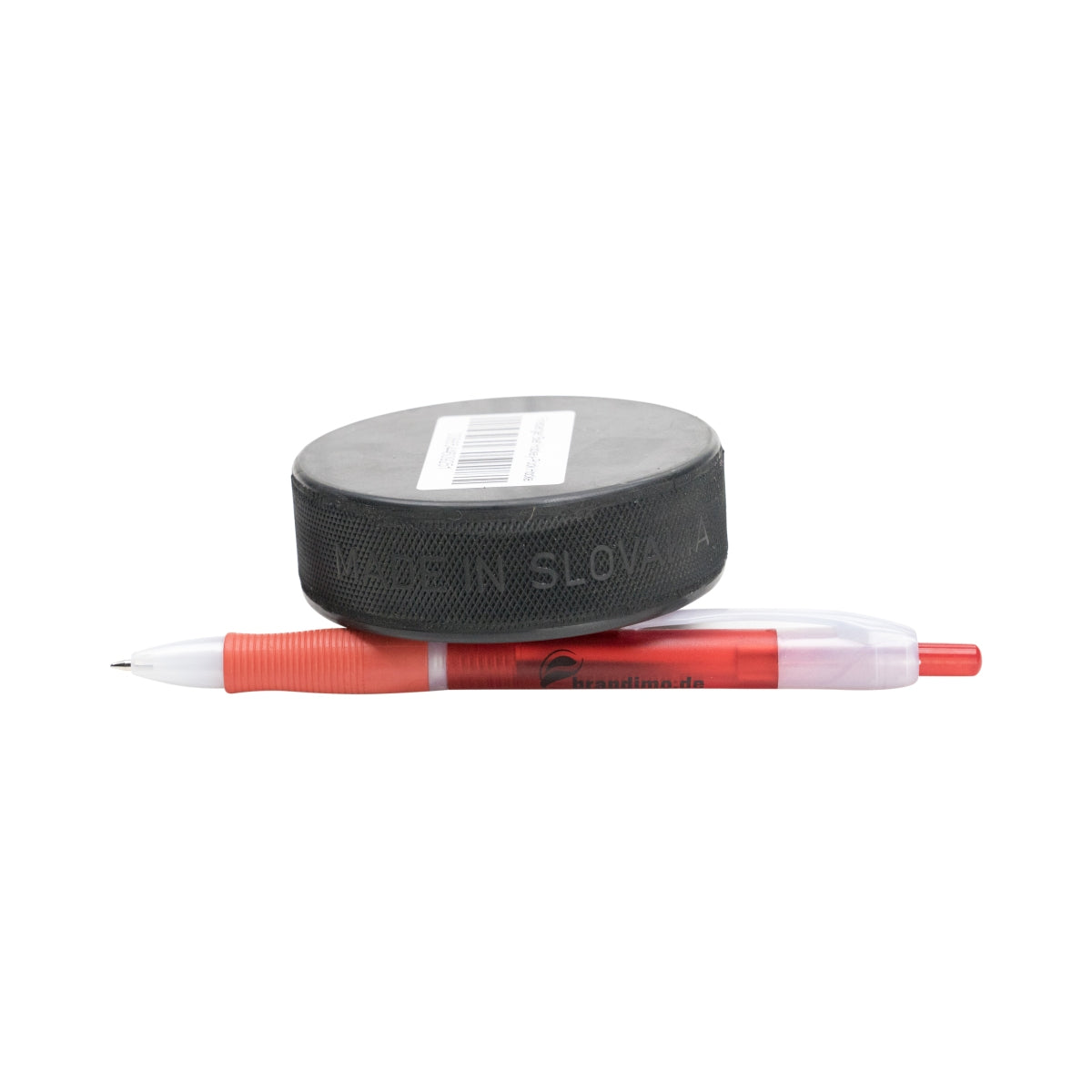 1x Freiberger beer hockey puck, black with print – View 2