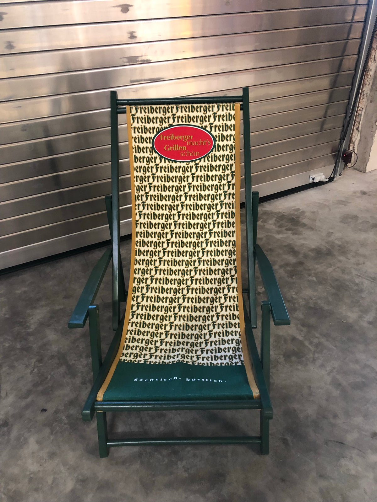 1x Freiberger beer deck chair green – View 2