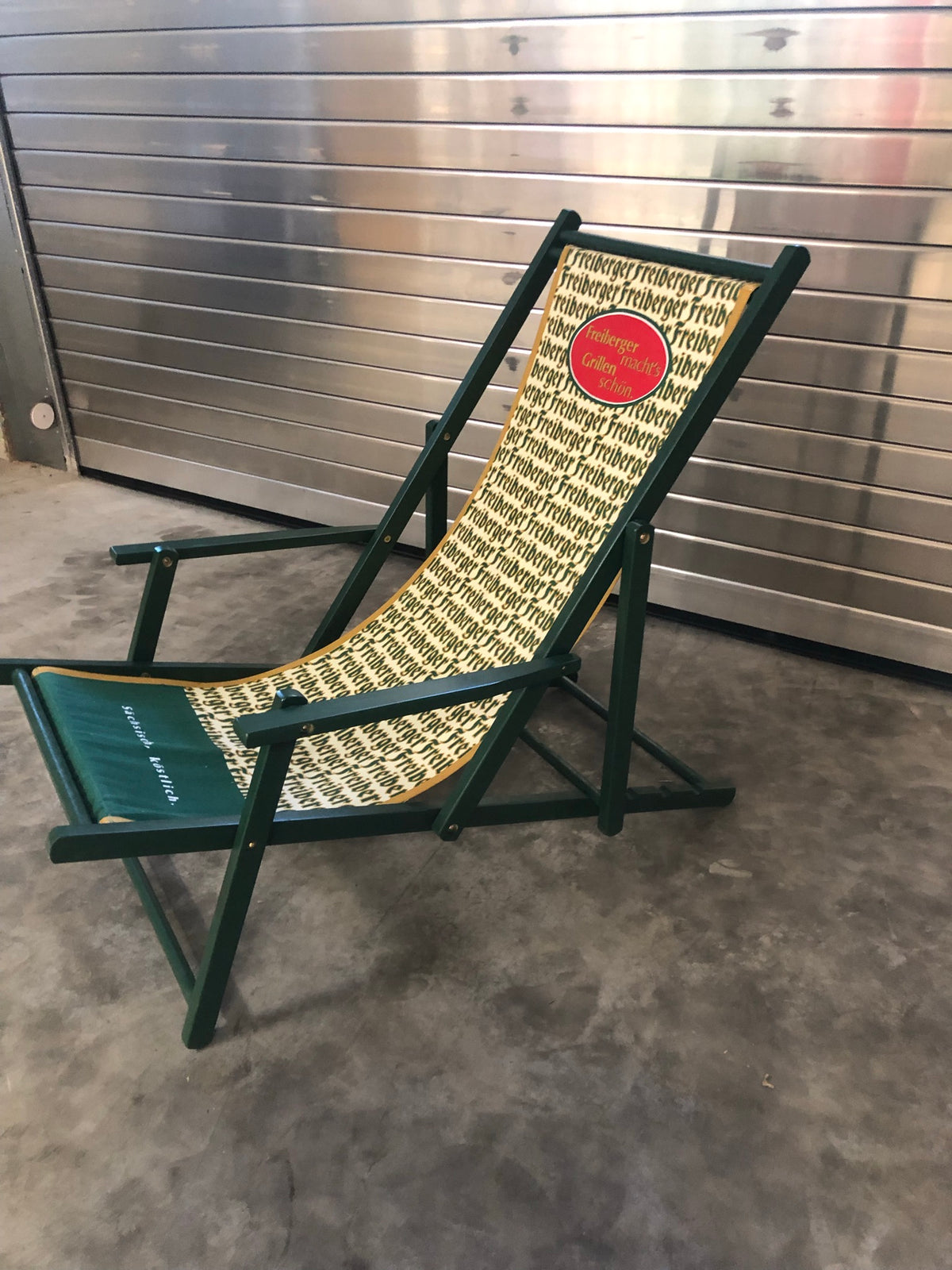 1x Freiberger beer deck chair green – View 4