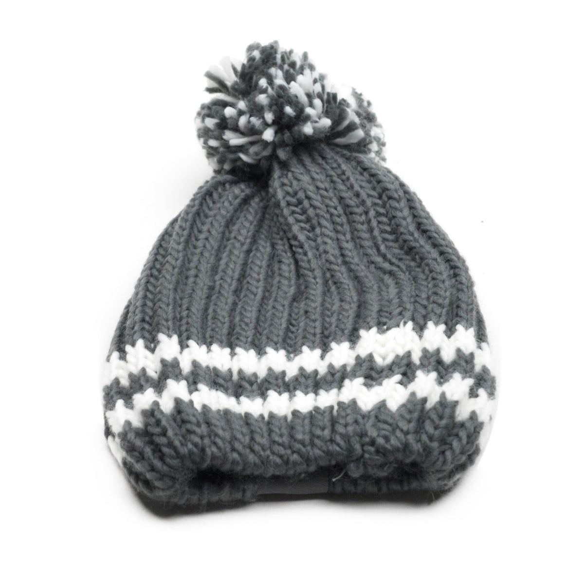 1x Freiberger beer hat Knitted hat with pompom, gray – View 3