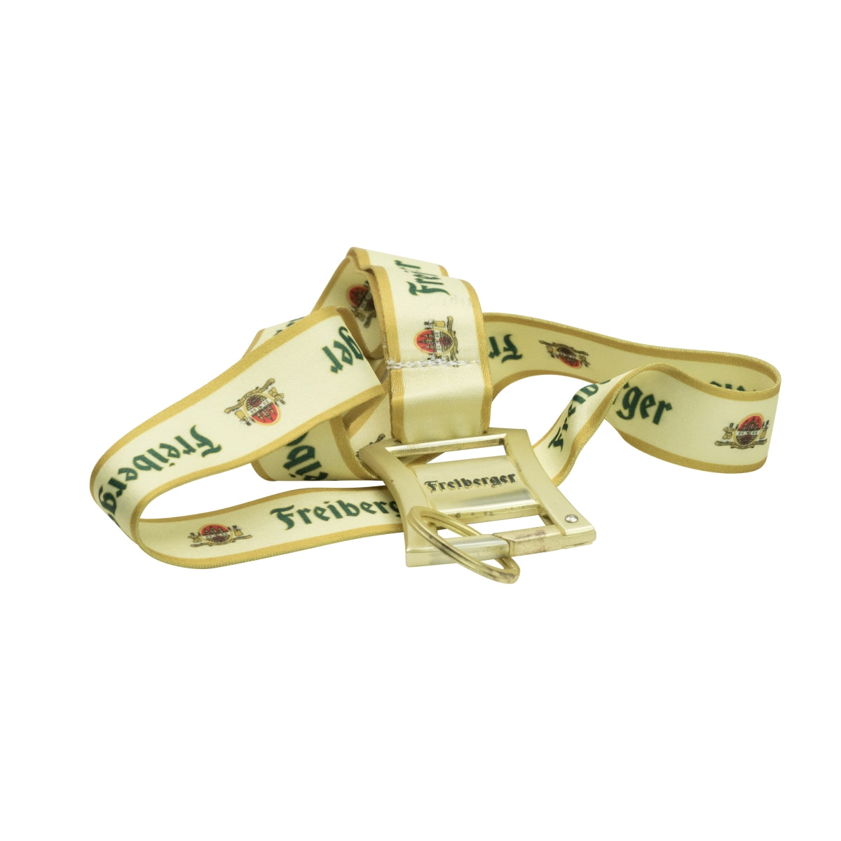 1x Freiberger beer lanyard, yellow with gold carabiner – View 3