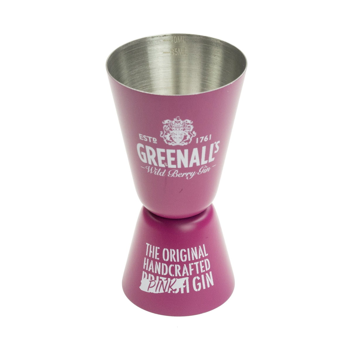 1x Greenalls Gin Measuring Cup Jigger Pink 2/4cl