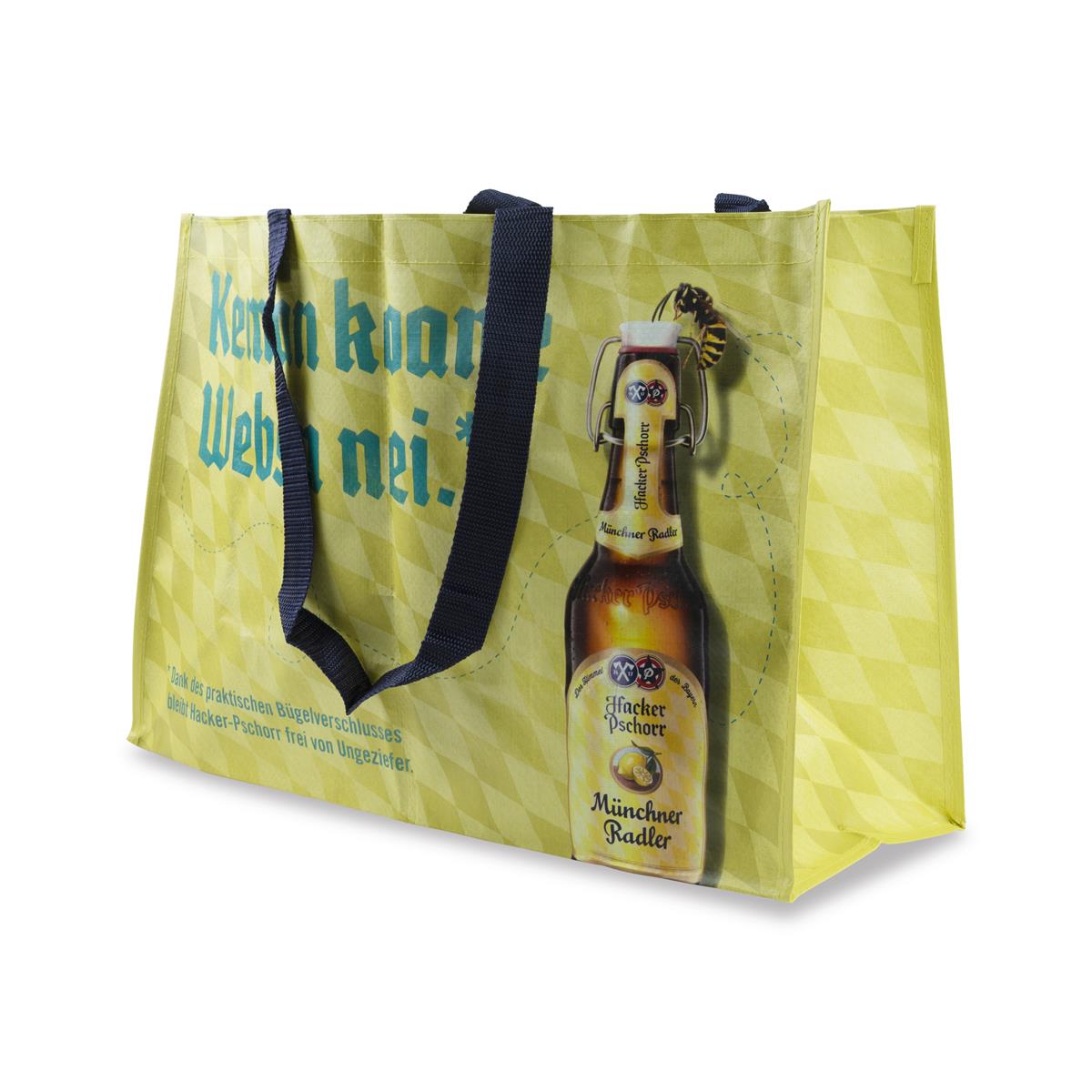 1x Hacker Pschorr beer bag shopping bag, yellow – View 3