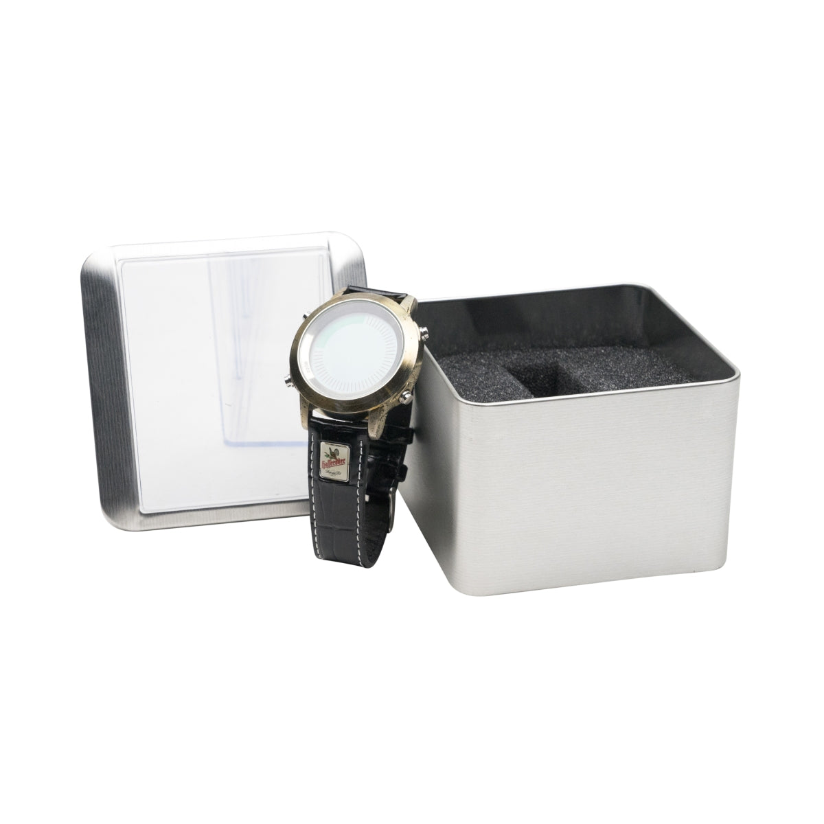 1x Hasseröder beer wristwatch with leather strap
