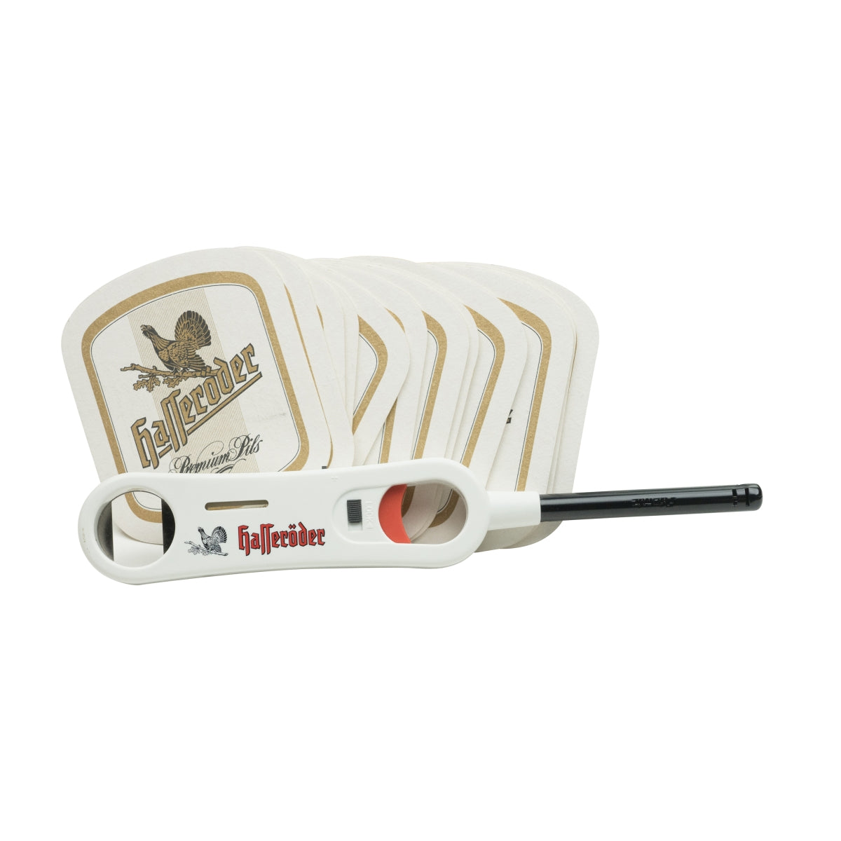 1x Hasseröder Beer Lighter Stick Lighter incl. Beer Coaster Limited Edition – View 2