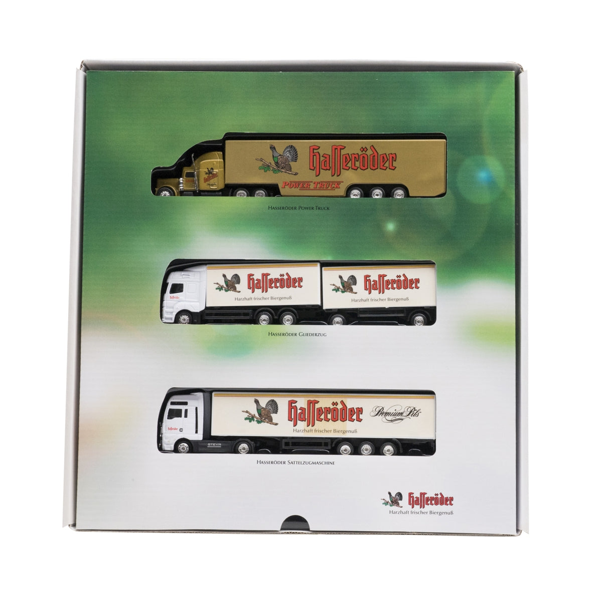 1x Hasseröder Beer Truck Mini Truck Set, 3 pieces