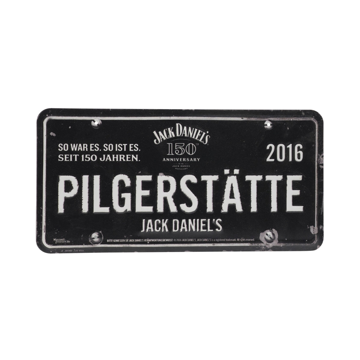 1x Jack Daniels Rum Tin Sign Pilgrimage Site 2016 30.5x15