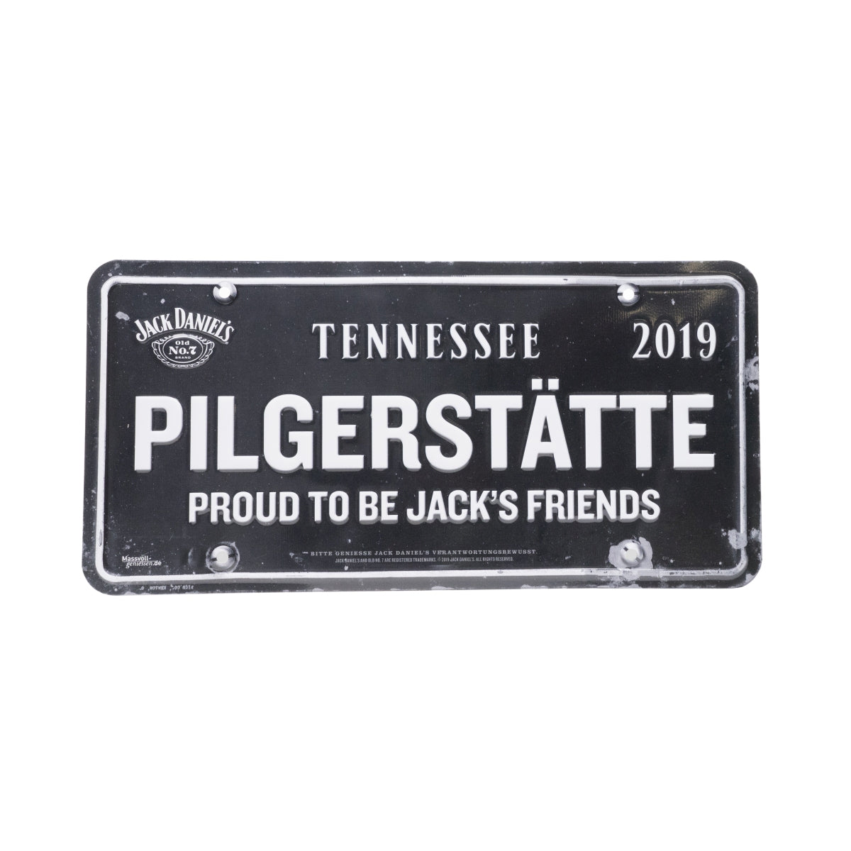 1x Jack Daniels Rum Tin Sign Pilgrimage Site 2019 30.5x15